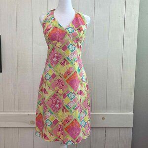 Lilly Pulitzer Monkey & Parrot Print Dress Size 6